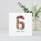 モノクロのNo.6 フォトコラージュ 案内状 (スタンド正面)