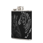 モノクロアニマルプリントシマウマ フラスク (左)