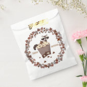 モノクロアライグマのチョコチップバースデー フェイバーバッグ (封をした状態)