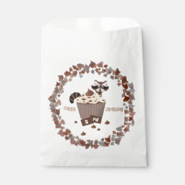 モノクロアライグマのチョコチップバースデー フェイバーバッグ