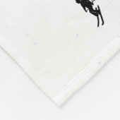 モノクロアルパインスキーヤースキーイラストレーション フリースブランケット (角)