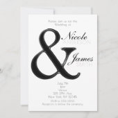 モノクロアンパサンドおしゃれウェディング招待状 招待状 (正面)