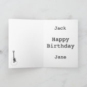 モノクロアートアコースティックギターミュージカル楽器 カード (内部)