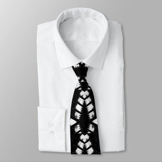 モノクロアートグランジデザインステートメントのネックタイ ネクタイ (タイ)
