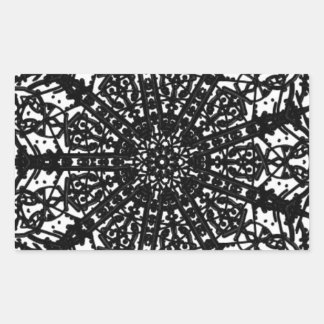 モノクロアートステッカー 長方形シール