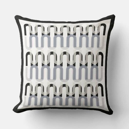 モノクロアートデコデザイン クッション (正面)