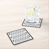 モノクロアートデコデザイン スクエアペーパーコースター (インサイチュ)