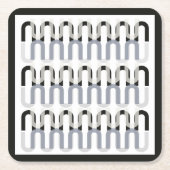 モノクロアートデコデザイン スクエアペーパーコースター (正面)