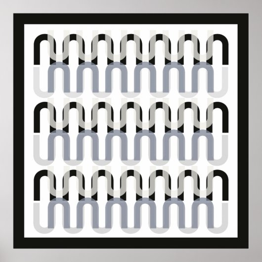 モノクロアートデコデザイン ポスター (正面)