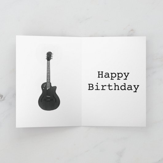 モノクロアートミュージックエレクトリックギター名城周亜 カード (内部)