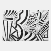 モノクロアールデコの設計 キッチンタオル (横)