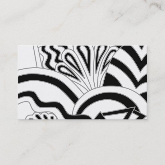 モノクロアールデコの設計 名刺 (正面)