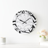 モノクロアールデコデザイン。 ラージ壁時計 (ホーム)