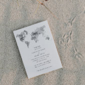 モノクロイエレガントンターゲーションウェディング 招待状