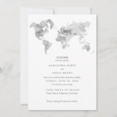 モノクロイエレガントンターゲーションウェディング 招待状 (正面)