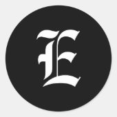 モノクロイニシャルE, ラウンドシール (正面)