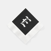 モノクロイニシャルE, 縁ありカクテルナプキン (角)