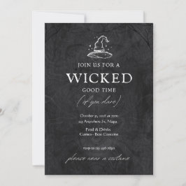 モノクロイラストの衣装パーティー招待状 招待状