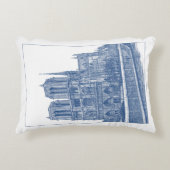 モノクロインディゴブルーレトロノートルダムデパリ アクセントクッション (正面)