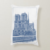 モノクロインディゴブルーレトロノートルダムデパリ アクセントクッション (裏面(縦))