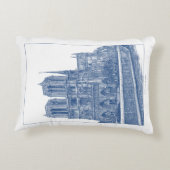 モノクロインディゴブルーレトロノートルダムデパリ アクセントクッション (裏面)