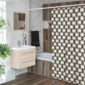 モノクロインフィニティループ シャワーカーテン