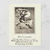 モノクロイ飛んでいるッチブロムフクロウこうもり満月 ポストカード (正面)