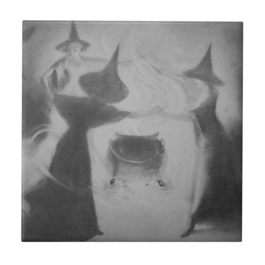 モノクロウィッチナイトカルドロンスペル魔法 タイル (正面)