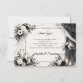 モノクロウェディング サンキューカード (正面)
