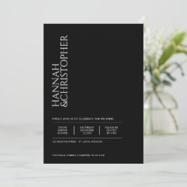 モノクロウェディング 招待状