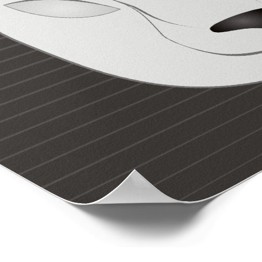 モノクロウサギ ポスター (角)