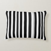 モノクロエレガンスストライプの枕 アクセントクッション (裏面)