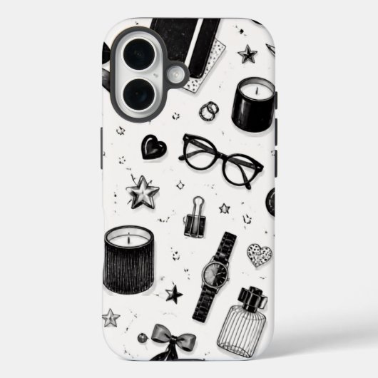 モノクロエレガンススマホケース Case-Mate iPhoneケース (裏面)