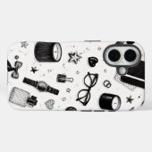 モノクロエレガンススマホケース Case-Mate iPhoneケース (裏面 (横))