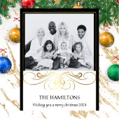 モノクロエレガンスブラックとホワイトの金ゴールドフォイルカード シーズンカード