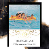 モノクロエレガンスブラックとホワイトの金ゴールドフォイルカード シーズンカード