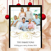 モノクロエレガンスブラックとホワイトの金ゴールドフォイルカード シーズンカード