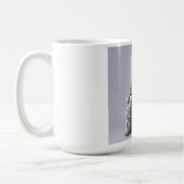 モノクロエレガントな象の美術 コーヒーマグカップ (左)