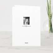 モノクロエレガントグラム-白の背景を持つピンクのバラ ノートカード (裏面)