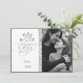 モノクロエレガントフォトミニマリスト シーズンカード (スタンド正面)