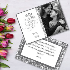 モノクロエレガントフォトミニマリスト シーズンカード