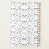 モノクロエレガントフローラスパイラルノートブック プランナー手帳 (裏面)