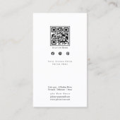 モノクロエレガントブラックロイヤリティカード 名刺 (裏面)