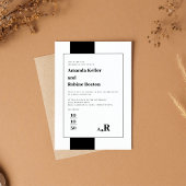 モノクロエレガントモダンウェディング 招待状