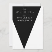 モノクロエレガントモダン結婚式 招待状 (正面)