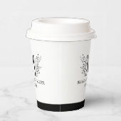 モノクロエレガントモノグラム 紙コップ (右)