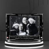 モノクロエレガント白黒ホリデーカード シーズンカード