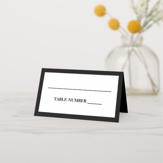 モノクロエレガント プレイスカード (正面)