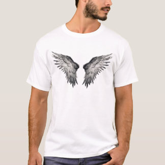 モノクロエンジェルウィングス ゴシック ユニセックス Tシャツ