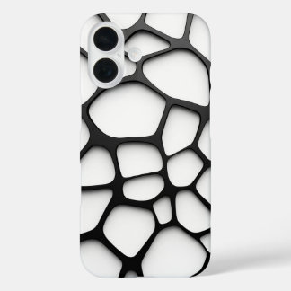 モノクロオーガニックグリッドiPhoneケース iPhone 16ケース